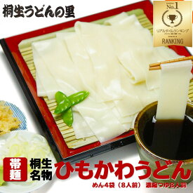 ひもかわうどん 帯麺 乾麺 めん170g × 4袋 8人前 濃縮つゆ8人前 送料無料 ひも川 通販 人気【ポスト投函配送】