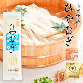 上州特選 特製 ひやむぎ 乾麺 200g×10袋入り 桐生うどんの里 中里製麺