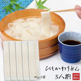 製麺所直送 ひもかわうどん 帯麺 85g×5袋 無地袋 5人前 送料無料 うどん 多加水麺 1000円ポッキリ 【ポスト投函配送】