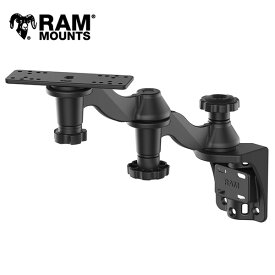【即納 お得価格に挑戦中！】 ラムマウント RAM-109V-1U 魚探マウント ダブルスイングアーム HONDEX ホンデックス 2ステーション 漁船 プロッター 壁掛け RAMマウント RAM MOUNTS 正規代理店