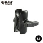 選べるマウントシリーズ！ RAM MOUNTS ラムマウント ショートアーム ダブルソケット RAMマウント 1.5インチボール ジョイント 602018 RAM-201U-B 取扱店 販売店 車載 部品 艤装パーツ アルミボート 足漕ぎカヤック 振動子ポール 取り付け 釣り バイクマウント GoPro