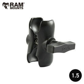【即納】ラムマウント 直接仕入 RAM-201U-B 1.5インチボール ショートアーム ダブルソケット (単品) RAMマウント ジョイント 602018 RAM MOUNTS スマート農業 スチール棚 アグリテック 農機