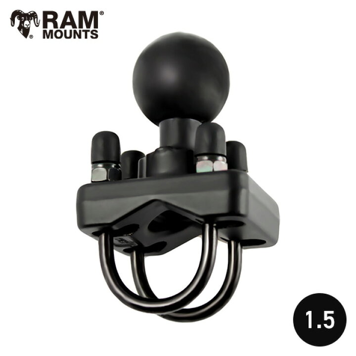 RAM MOUNTS ラムマウント U字クランプ Uボルトベース ダブル RAMマウント U字ボルト 1.5インチボール 700235 【あす楽】 GoPro 車載 バイク ハンドルバーマウント モーターサイクルマウント スマホホルダー 自転車ホルダー バスボート アルミボート キサカ ... RAM MOUNTS ラムマウント FZ-T1専用ホルダー