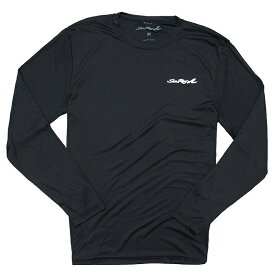 メンズ 長袖 Tシャツ ロンT フィットネス トレーニングウェア ストレッチ SeaRay シーレイ ブラック Sサイズ SR9185-S