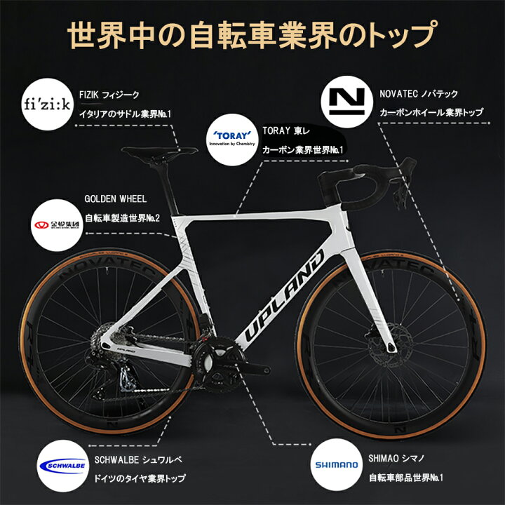 楽天市場】Uplandロードバイク 雷神Pro 700c×25c shimano105 Di2 R7170 