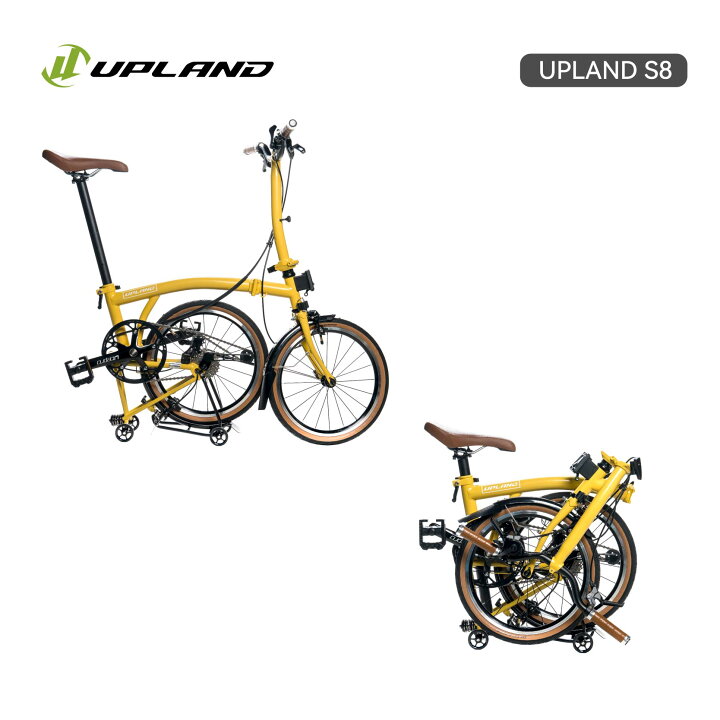 楽天市場】upland S8 クロモリ折りたたみ自転車 16インチ 7段変速 高 