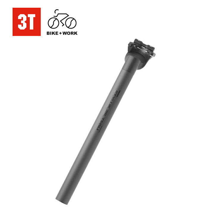 楽天市場】3T Stylus25 Team Stealth 31.6x350mm シートポスト サドル 