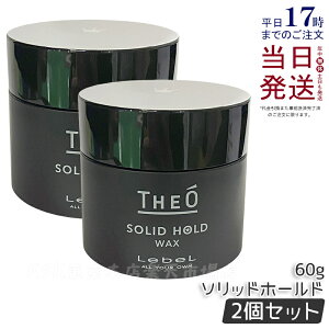 【2個セット】ルベル ジオ ワックス ソリッドホールド 60g LebeL THEO スタイリング剤 ジェル メンズケア プロ用 業務用 美容師 サロン専売品 美容室専売 ヘアケア ヘアスタイリング 国内正規品
