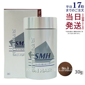 【あす楽】スーパーミリオンヘアー 30g No.3 ライトブラウン 薄毛隠し 白髪隠し 男性用 女性用 薄毛 白髪 頭皮 分け目 生え際 つむじ を 粉 で 隠す パウダー ルアン 正規品 送料無料