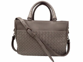 BOTTEGA VENETA ボッテガ ヴェネタ　イントレチャート　スモールトート　2WAY　バッグ　481796　　グレー　レザー