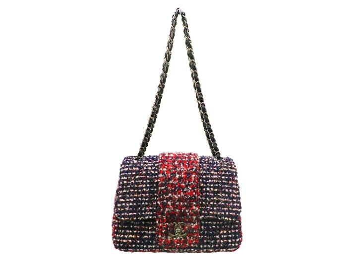 楽天市場】【中古】CHANEL シャネル ツイード チェーンショルダー 