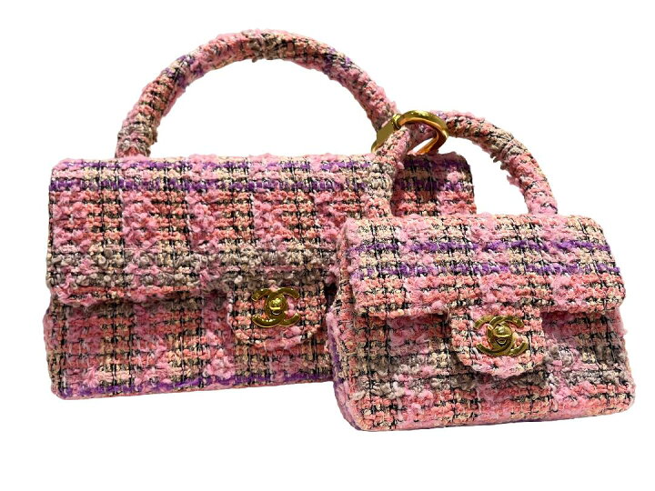 楽天市場】CHANEL シャネル マトラッセ 親子バッグセット ピンク 