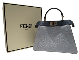 【中古・美品】FENDI フェンディ ピーカブー アイシーユー スモール 8BN327 レザー ハンドバッグ レディース