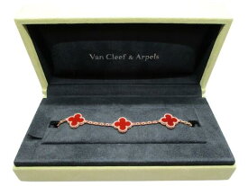 【中古】Van Cleef & Arpels　ヴァン クリーフ＆アーペル 5Pカーネリアンヴィンテージアルハンブラ