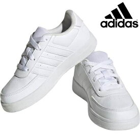 白靴 通学靴 アディダス ジュニアシューズ 紐靴 adidas COREBREAK 2.0 K HP8962 WHITE