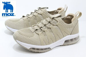 モズ レディース 軽量 ニットスニーカー MOZ 22114 BG ベージュ