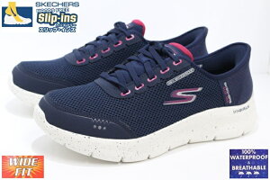 L XPb`[Y XbvCY  h fB[X Xj[J[ Slip-ins SKECHERS GO WALK FLEX CLEAR CREEK 124846W NVPK NAVY/PINK