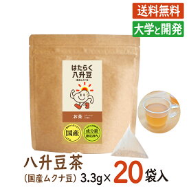 八升豆(国産ムクナ豆) 茶 送料無料 大学と開発 ティーバッグ 3.3g×20袋入 お茶 八升豆茶 ムクナ豆茶 ハッショウマメ ムクナ むくな 黒豆 ドーパミン ドパミン Lドーパ エルドーパ はたらく八升豆 はたらく八升豆茶 正規品 メーカー直販