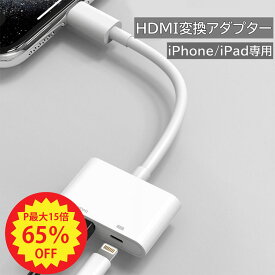 【P最大46倍+400円OFF】iPhone iPad HDMI 変換アダプタ 給電不要 iOS17対応 iOS12以上 テレビで大画面 接続 ケーブル iPad ライトニング 変換ケーブル 14 13 12 11 se XR XS Pro Max mini 充電しながら使用可能 Lightning youtube tverアプリ対応 日本語説明書