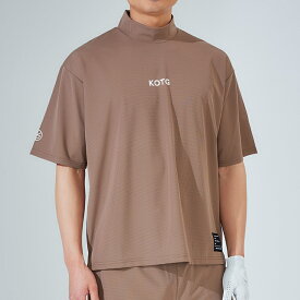 川崎志穂プロ コラボ【新作・送料無料】ゴルフウェア メンズ　レディース ユニセックス モックネック トップス トレーニング ストレッチ 伸縮性 ゴルフ ウェア M L LL チャコール スモーキーグリーン モカ ネイビー キスオンザグリーン 父の日