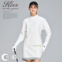 【秋冬セットアップアウトレットセール57％OFF】エンボスKGロゴプルオーバー＆切替えスカート上下セット / ゴルフウェ…