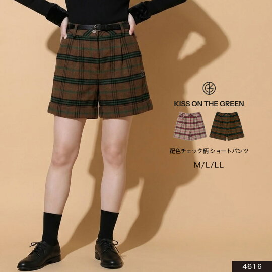 チェック柄ショートパンツ