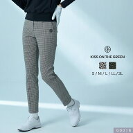 【今季新作セール55％OFF】ゴルフウェア レディース パンツ ストレッチ ストレートパンツ 千鳥格子 フル…
