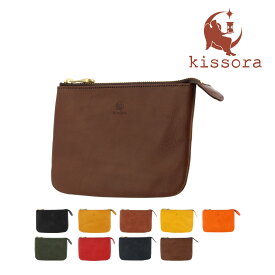 【全品10倍｜5/30 24時迄】キソラ ポーチ M ピボット レディースKIIS-126 kissora | 薄マチ 小物入れ 牛革 日本製