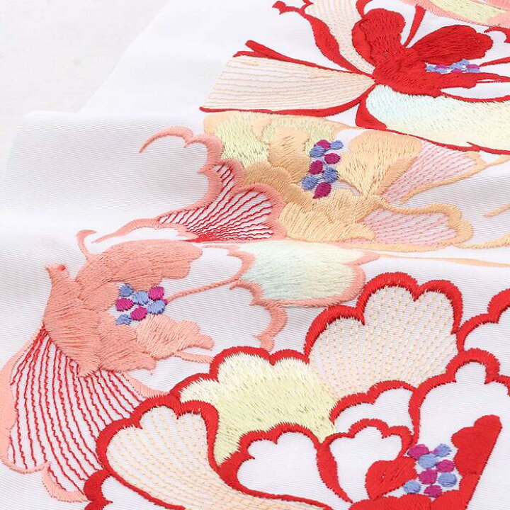 楽天市場】半襟 半衿 刺繍 振袖 成人式 白 ピンク 青 緑 黒 金 銀 全4 