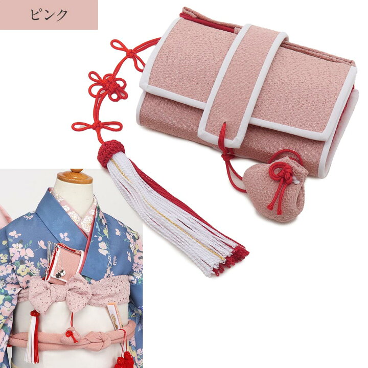 楽天市場】七五三 7歳 小物 女の子 筥迫 箱せこ はこせこ 単品 濃赤 桃 