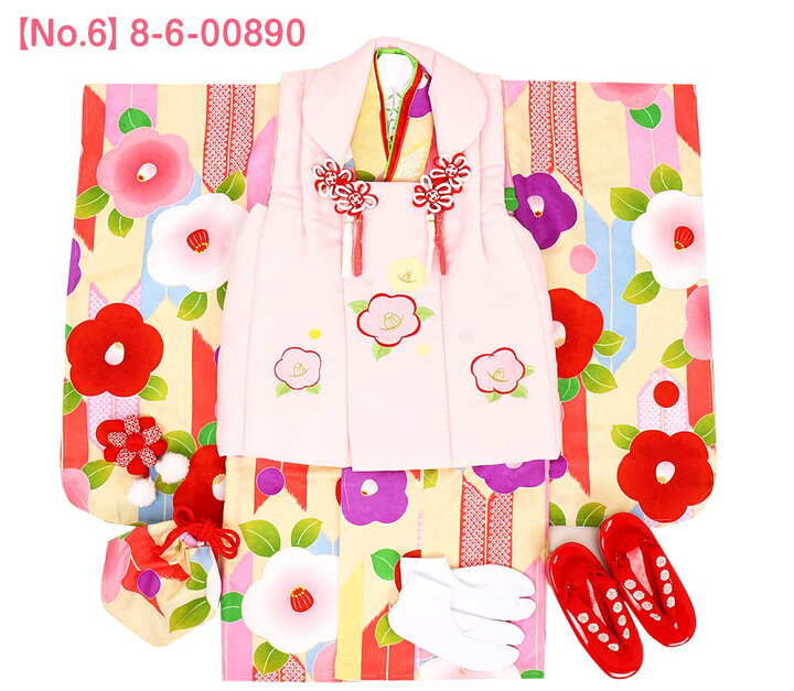 楽天市場】七五三 着物 3歳 女の子 被布セット 販売 10点 赤 水色 白  