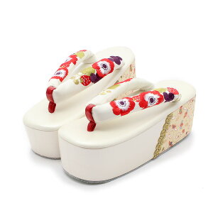 草履 厚底 成人式 振袖 フリーサイズ Lサイズ 黒 白 花 刺繍 ぞうり レディース 女性 エナメル 着物 きもの 振袖 袴 和装 小物 キステ kisste 歩きやすい ハイヒール 単品