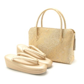 草履バッグセット 留袖用 訪問着用 結婚式 フォーマル 礼装 留袖 草履 バッグ 紗織 沙織 S M L LLサイズ フリーサイズ 小さいサイズ 大きいサイズ ゴールド 金 シルバーゴールド 金 銀 道長有職文様 日本製 ボストンバッグ 草履バックセット 草履バッグ 草履バック