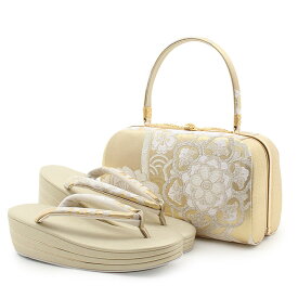 草履バッグセット 留袖用 訪問着用 結婚式 フォーマル 世美庵 M / Lサイズ フリーサイズ 2サイズ 金 銀 シルバー ゴールド 華紋 正絹 3枚芯 日本製 痛くない 黒留袖 色留袖 礼装用 フォーマル 結婚式 ぞうり 草履 草履バック 草履バックセット 着物 バッグ バック 優花緒