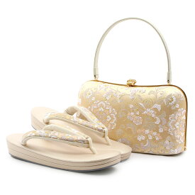 草履バッグセット 留袖用 訪問着用 結婚式 フォーマル 礼装 留袖 草履 バッグ Lサイズ LLサイズ 大きめ 幅広 巾広 小判型 痛くない 外反母趾 ゴールド シャンパン 金 唐花 華紋 白梅謹製 日本製 草履バックセット 草履バッグ 草履バック フォーマル キステオリジナル