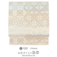 袋帯 フォーマル 留袖 訪問着 ＜ アイボリー ゴールド ／七宝・丸文並べ＞ 西陣織 絹 ＜佐々木染織物＞ …
