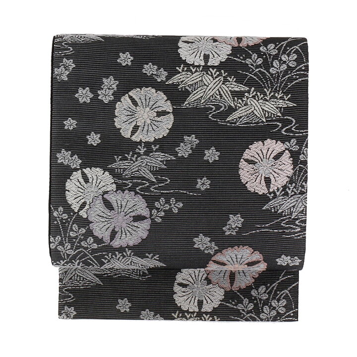 楽天市場】《10％OFF！サマーセール》夏帯 袋帯 ＜黒／華丸紋＞ 西陣織 