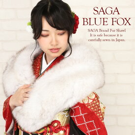 成人式 ショール 振袖 ブルーフォックス ファーショール グレー SAGA FURS BLUE FOX FUR SHAW 本物 毛皮 高級 リアルファー 着物用 振袖用 和装 洋装 ドレス 成人式 前撮り 卒業式 謝恩会 礼装 和洋兼用