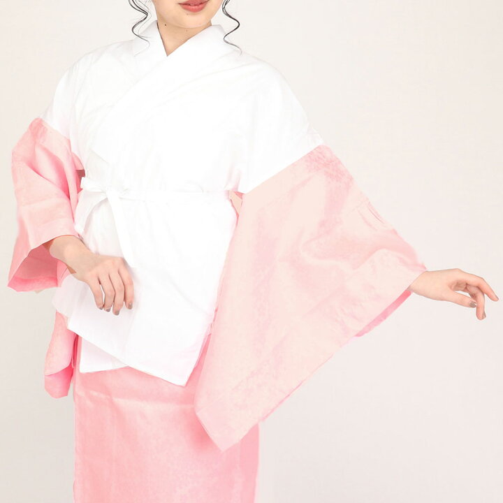 楽天市場】長襦袢 二部式 洗える長襦袢 半襟付 白 ピンク レディース  