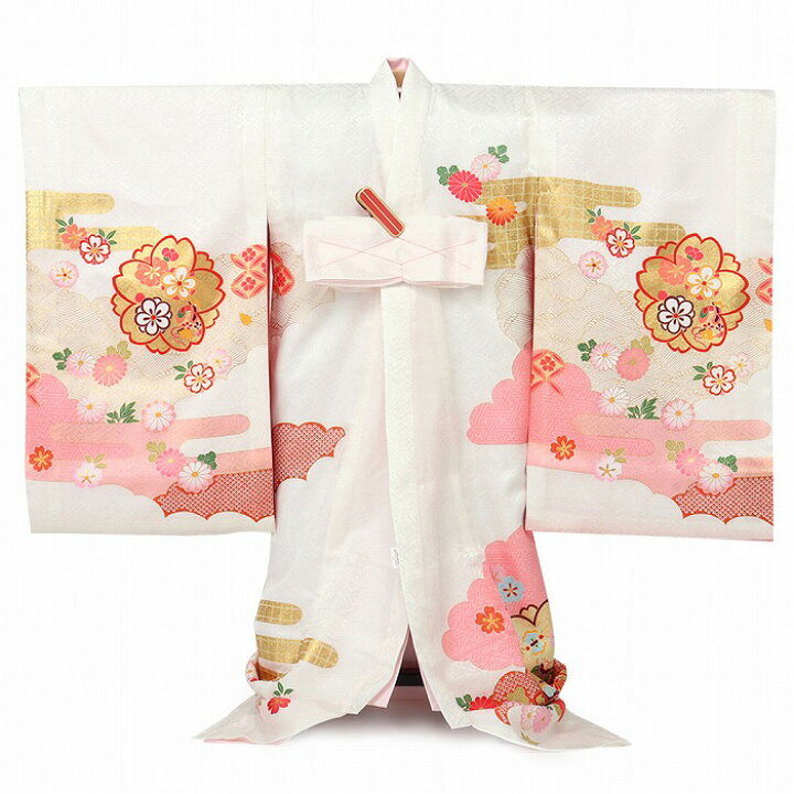 逸品 お宮参り 女の子 正絹のお着物 初着産着掛着と襦袢 金駒刺繍 美品 