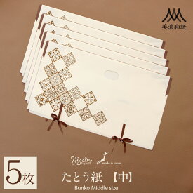 たとう紙 和紙 着物 帯用 文庫 5枚 セット 美濃和紙 中 65cm 着物用 ステンドグラス キステオリジナル おしゃれ 和紙 可愛い 日本製 たとうし たとうがみ 畳紙 畳み紙 帖紙 多当紙 四つ手 小窓付き 薄紙付き 着付け小物 袋帯 名古屋帯 襦袢 浴衣 和装