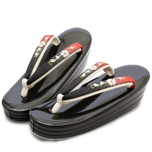 草履 厚底 成人式 振袖 Sサイズ 黒 花 刺繍 大阪ぞうり協同組合 日本製 草履 ぞうり 単品 小さいサイズ 着物 きもの 振り袖 袴 和装 小物 ハイヒール 和装 成人式 謝恩 単品