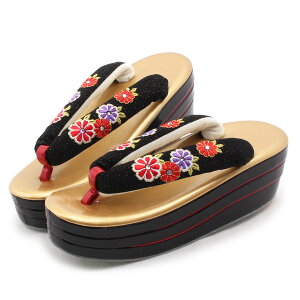 《値下げ!》 草履 成人式 振袖用 Lサイズ フリーサイズ ゴールド クリーム 赤 菊 刺繍 yumikatsura yumiyumi 桂由美 草履 ぞうり 単品 着物 きもの 振り袖 袴 和装 小物 厚底