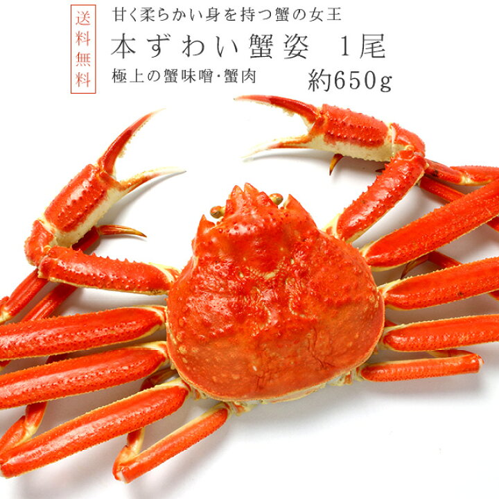 楽天市場 ズワイガニ650g前後 ずわい蟹姿 激安 訳ありではありません ずわい蟹 大型のズワイがに 数量限定のカニ かにの女王ズワイ蟹 別名松葉ガニ 上品な蟹の身とカニ味噌 麺本舗吉粋 楽天支店
