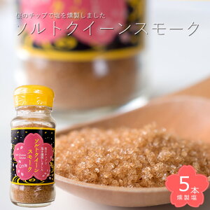ソルトクイーンスモーク 70g×5本【燻製塩】おうちで簡単燻製料理【桜のチップで燻した塩】 かけるだけで燻製の風味を楽しむことが出来る燻製塩です。【メール便対応】