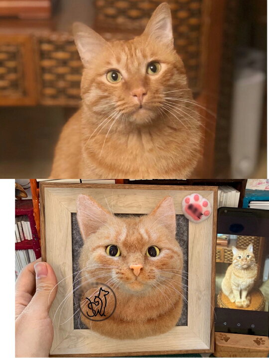 楽天市場】【動画あり】羊毛フェルト オーダーメイド 超リアル 猫 愛犬 