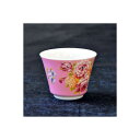 台湾　茶器 茶杯 花布柄 ピンク