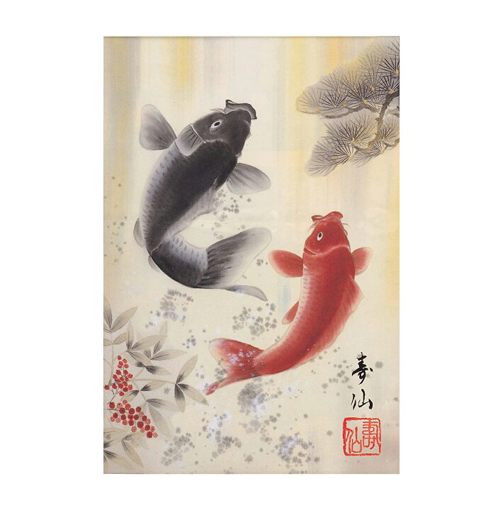 楽天市場】【玄関 開運 絵画】玄関に飾れば金運アップ「夫婦黄金滝昇り 