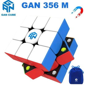 GAN 356M, 公式 磁石内蔵 競技用キューブ - 3x3 磁石 ガンキューブ 回しやすい ステッカーレス マグネットキューブ (Lite, GES無し)