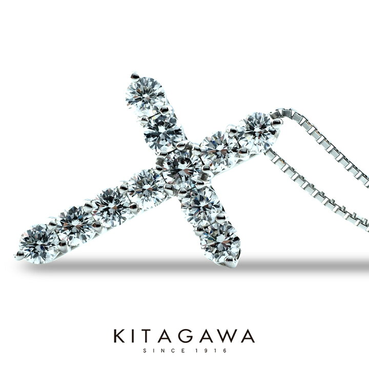 楽天市場】pt900【1.00ct】ダイヤモンド クロス ネックレス1カラット 